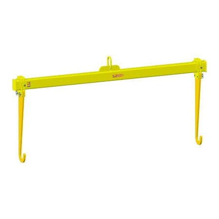 Machining & Welding By Olsen M&W 36"Dia. X 22-76"L Adjustable Length Roll Lifting Beam, Yellow, 18"Lx40"Wx86"H, 130lbs, 2000 Lb. Cap 20784